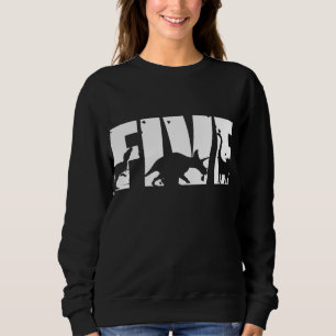 5 Years Old Birthday Boy Dinosaur T Rex Gift 5th B Sweatshirt