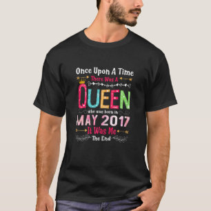 5 Years Old Girls 5th Birthday Queen May 2017 T-Shirt