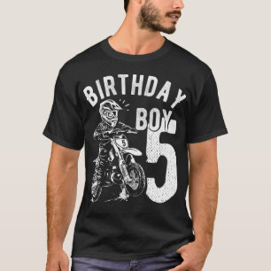 5 years old kid - Birthday boy - Dirt bike - Motor T-Shirt