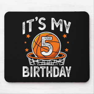 5 Years Old Kids Sketll Sport 5th Birthday Boy Mouse Mat
