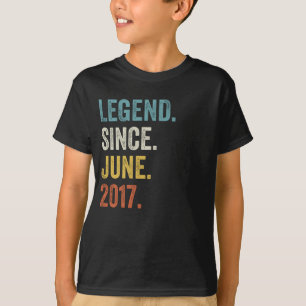 5 Years Old Legend Since June 2017 5th Birthday T-Shirt