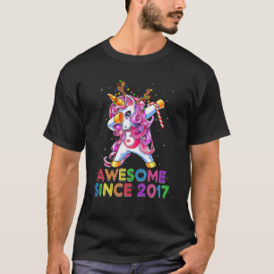 5 Years Old Unicorn Dabbing 5Th Birthday Girl Unic T-Shirt
