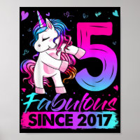5 Years Old Unicorn Flossing 5th Birthday Girl Uni