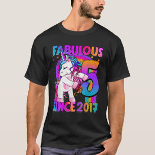 5 Years Old Unicorn Flossing 5Th Birthday Girl Uni T-Shirt