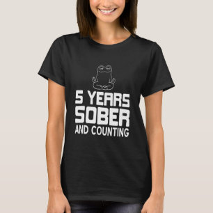 5 Years Sober And Counting Retro Sobriety T-Shirt 