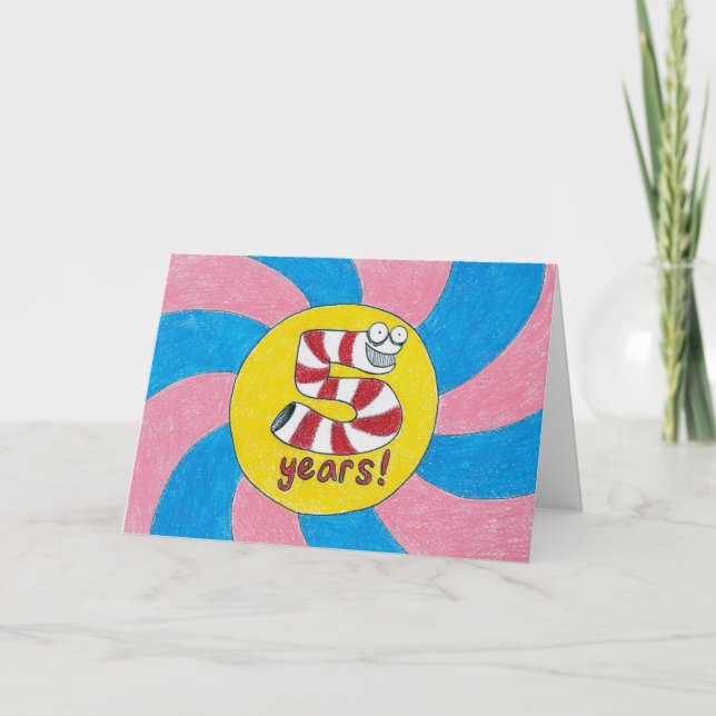 5 Years Sobriety Birthday / Anniversary Card (Front)