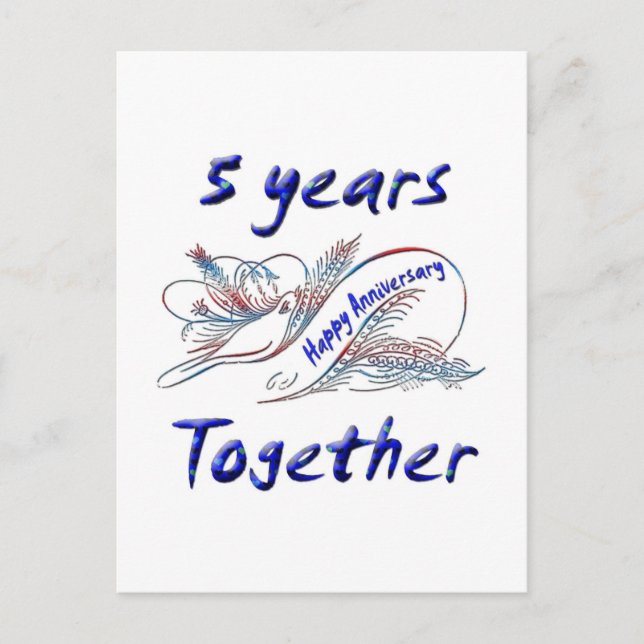 5 Years Together Postcard (Front)