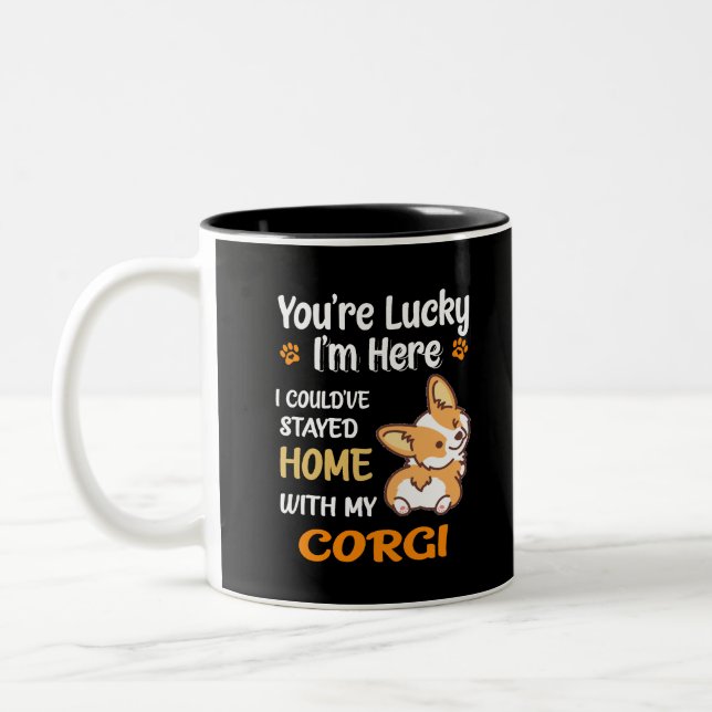 5 You Are Lucky Two-Tone Coffee Mug (Left)
