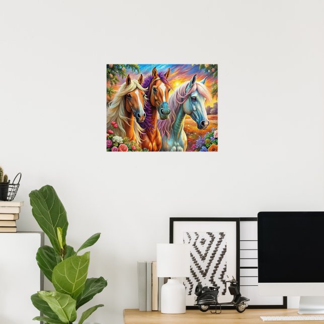 5D Diamond Painting Kit Horse Design DIY Wall Art (Home Office)