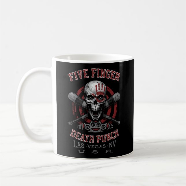 5Fdp Baseball Skull Coffee Mug (Left)