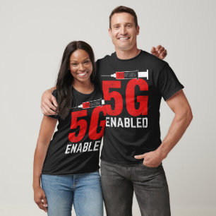 5G Enabled Conspiracy Theory Syringe Graphic T-Shirt