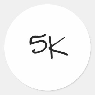 5K CLASSIC ROUND STICKER