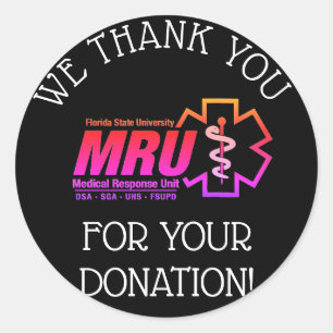 5K/event donation thank you stickers