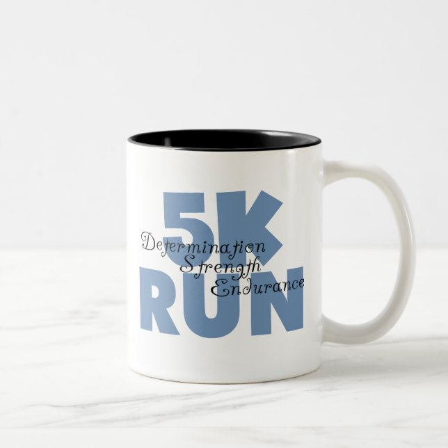 5K Run Blue Two-Tone Coffee Mug (Right)