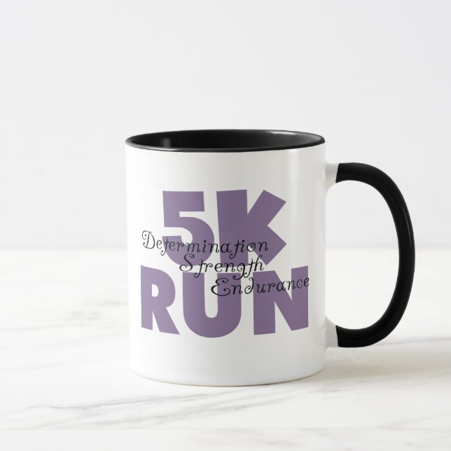 5K Run Purple Inspiring Runner Mug (Right)