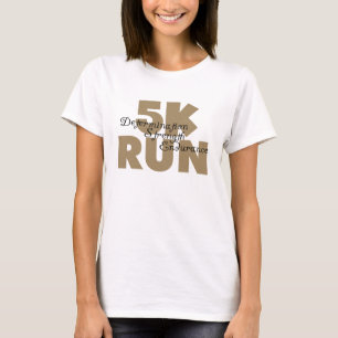 5K Run Tan Athletics Sports Running T-Shirt