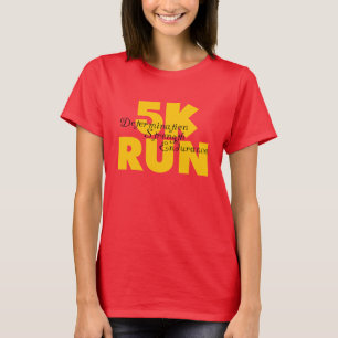 5K Run Yellow Running Athletics Sports T-Shirt
