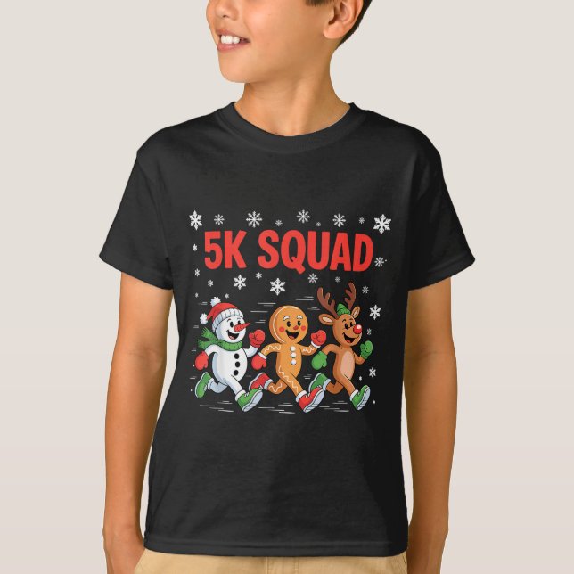 5k Squad Shirt Funny Christmas Running Team  (Front)