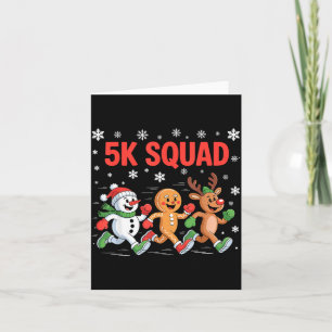 5k Squad Shirt Funny Christmas Running Team Card
