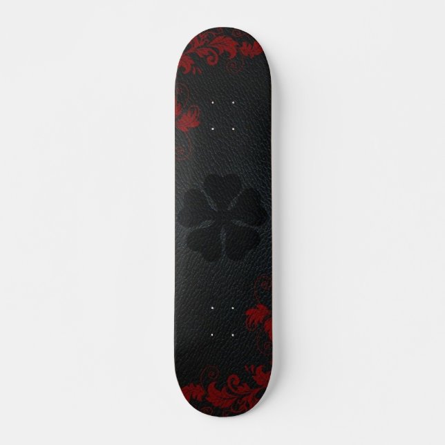 5leaf black clover skateboard (Front)