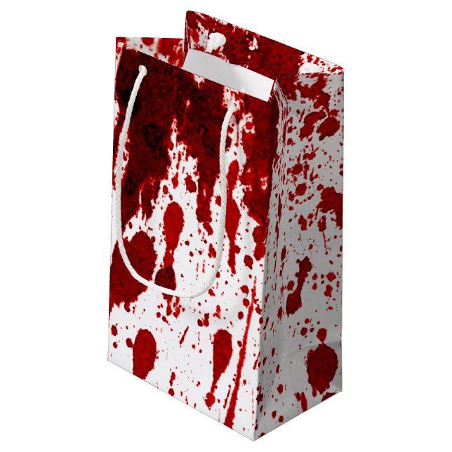 5lx3wx8.5h Small Gift Bag Blood Splatter Vampire G (Back Angled)