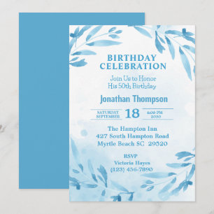5OTH Birthday Party Celebration Invitation