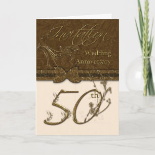 5oth Wedding Anniversary Invitation Card