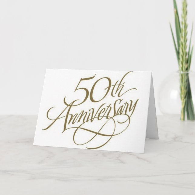 5Oth WEDDING ANNIVERSARY WISHES Card (Front)