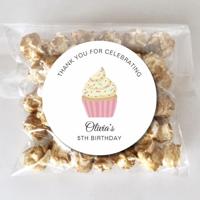 5th 10th 20th 30th 40th 50th Birthday Party Favour Classic Round Sticker (Creator Uploaded)