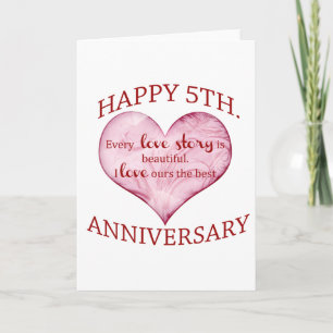 5th. Anniversary Card
