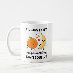 5th Anniversary Coffee Cup With Names and Date