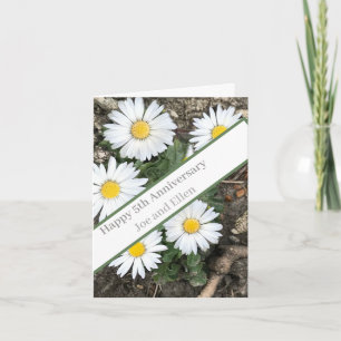 5th Anniversary, editable Card