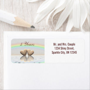 5th Anniversary Wooden Hearts