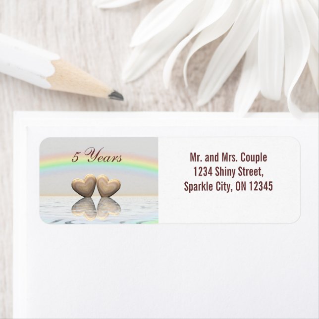 5th Anniversary Wooden Hearts (Insitu)