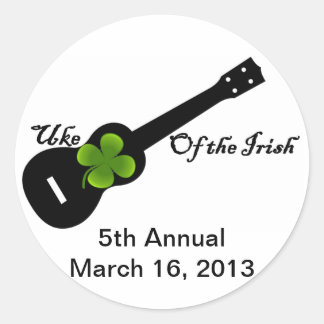 5th annual Uke Of The Irish Classic Round Sticker