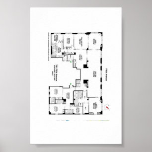 5th Avenue Historic Floor Plan Poster