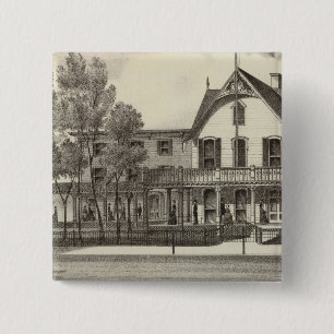5th Avenue House, Ocean Beach, NJ 15 Cm Square Badge