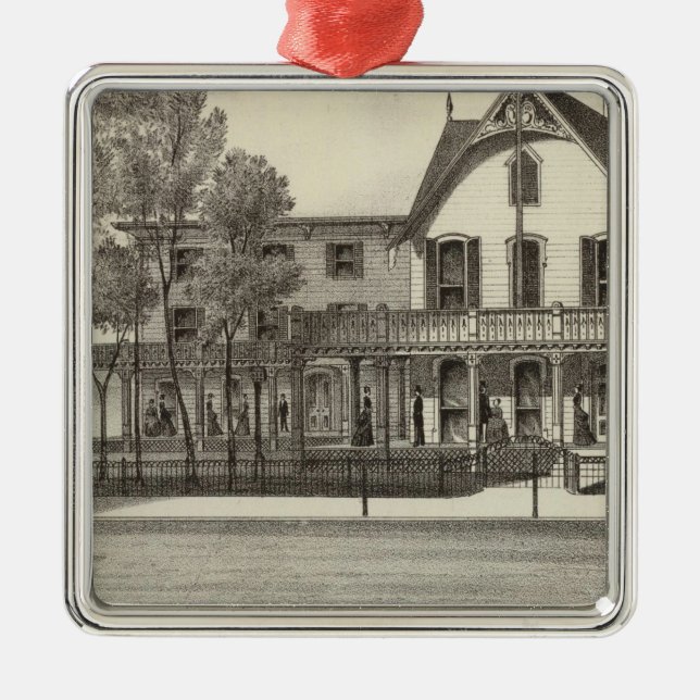 5th Avenue House, Ocean Beach, NJ Metal Tree Decoration (Front)