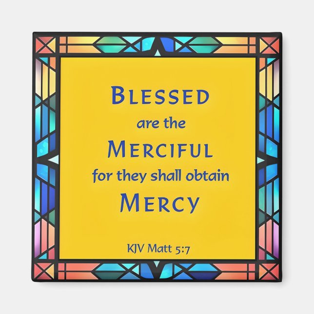 5th Beatitude from Jesus' Sermon on the Mount Magnet (Front)
