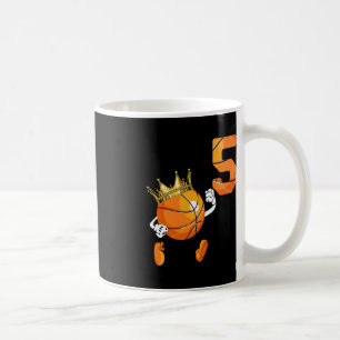 5th Birthday 5 Years Old basketball Lover Theme Pa Coffee Mug