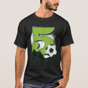 5th Birthday 5 Years Old Kids Birthday Soccer Gift T-Shirt