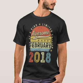 5th Birthday  Awesome Since February 2018 5 Year O T-Shirt