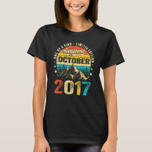 5th Birthday Awesome Since October 2017 5 Years O T-Shirt