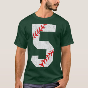 5th Birthday Baseball Big Number Five 5 Year Old B T-Shirt