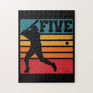 5th Birthday Baseball Jigsaw Puzzle