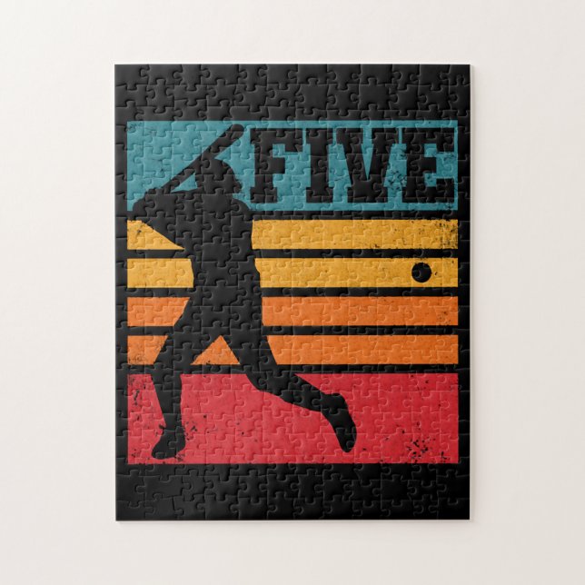 5th Birthday Baseball Jigsaw Puzzle (Vertical)