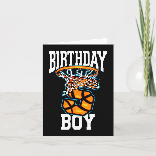 5th Birthday Basketball  5 Years Old Kids Gift  Card (Front)