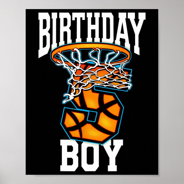 5th Birthday Basketball  5 Years Old Kids Gift  Poster (Front)