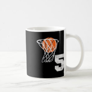 5th Birthday Basketball Five 5 Years Old Boys Kids Coffee Mug