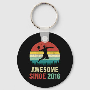 5th Birthday Basketball Lovers Awesome Since 2016 Key Ring
